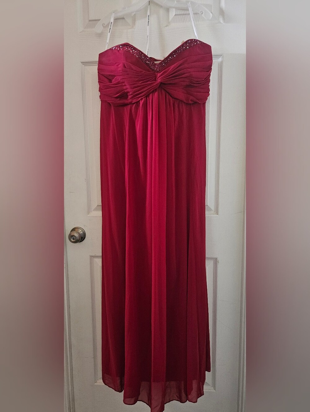 David's Bridal Strapless Gown